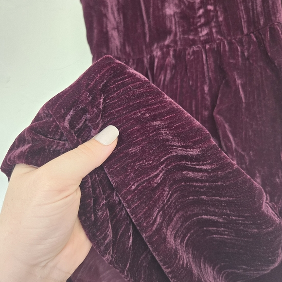 Dear John Velvet Plum Purple Tiered Dress - Picture 6 of 10